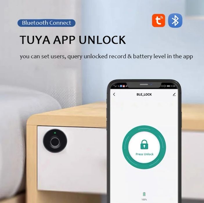 Zamek meblowy Smart z czytnikiem biometrycznym