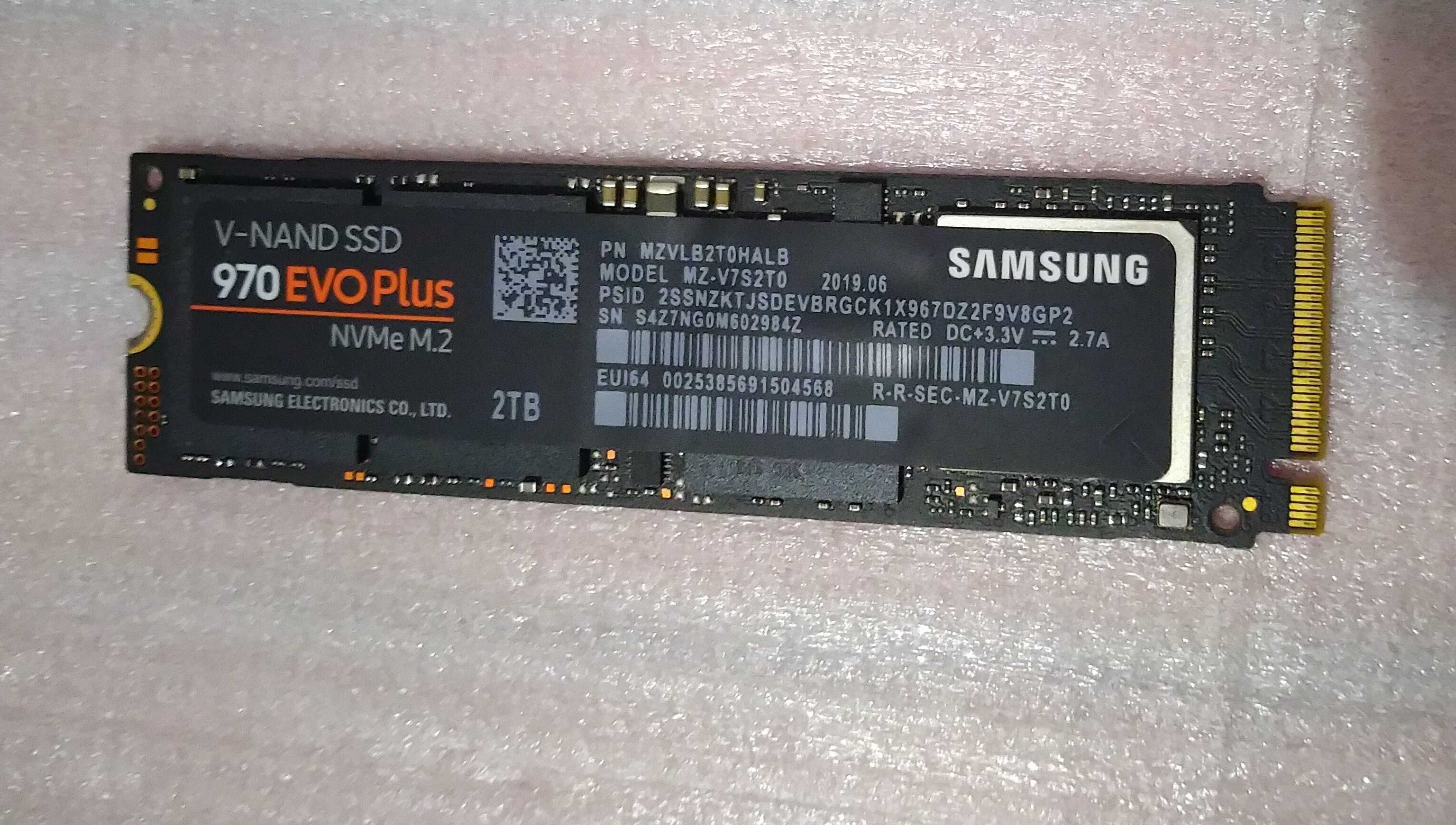 SSD Samsung 970 EVO Plus 2TB m.2 NVMe 2280 V-NAND MLC