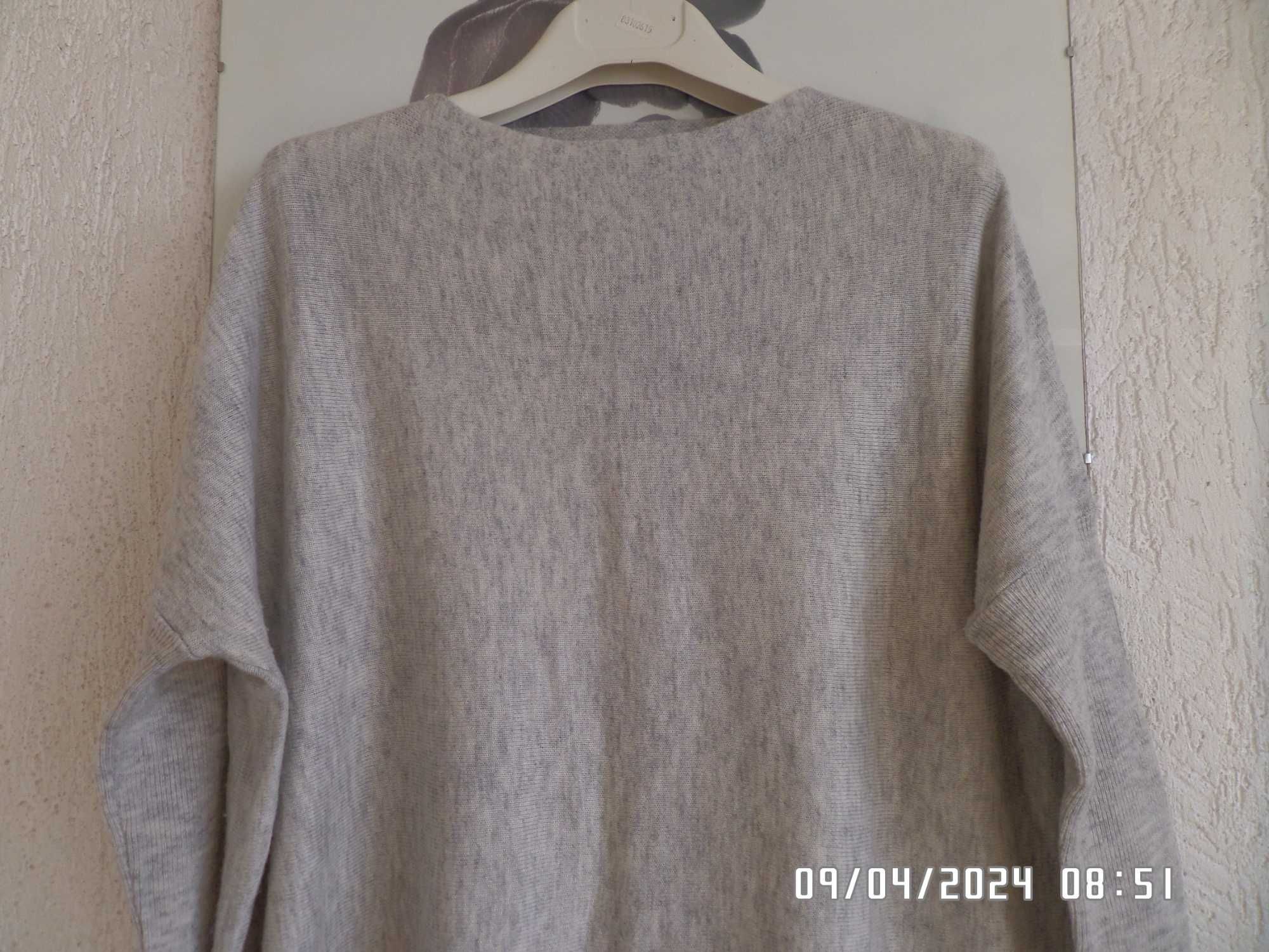 Primark dłuższy oversize sweter w szarym kolorze xs