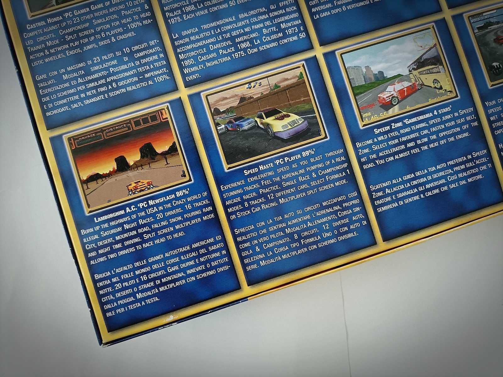 10 retro gier wyścigowych PC BIG BOX Midas 1999 r. Limited Edition