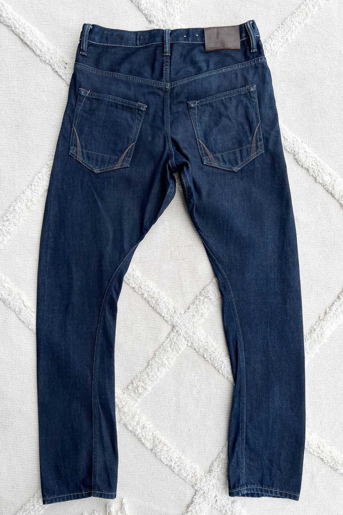 AllSaints granatowe jeansy męskie Rinse Skinny Runner rozm. 30 pas 82