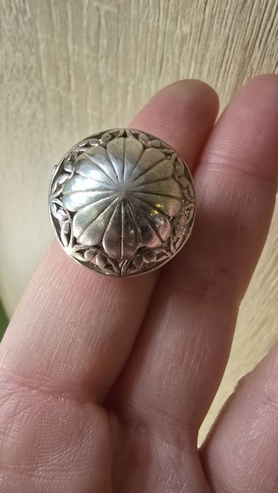 Srebrny pierścionek Warmet parasolka prl