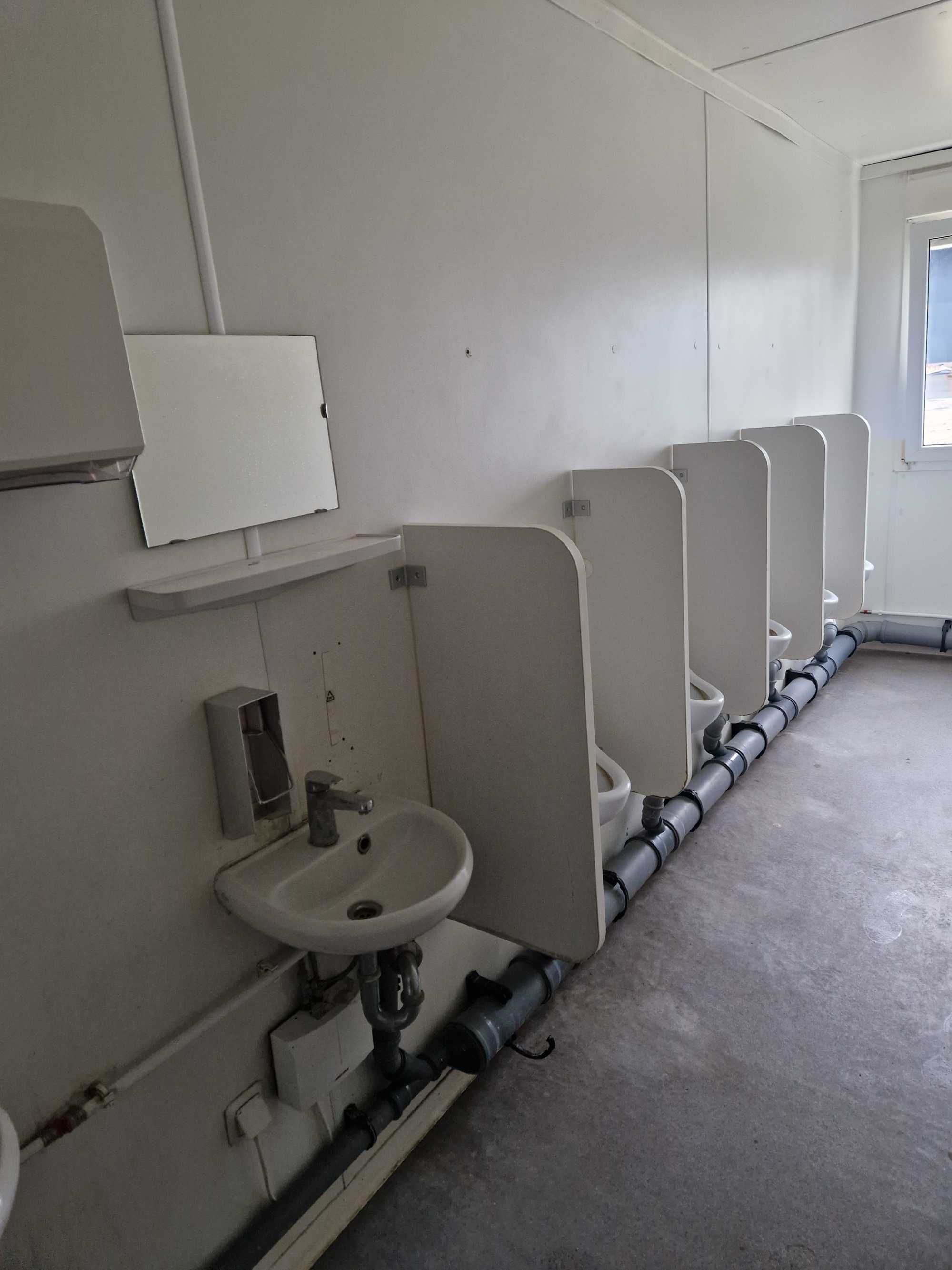 Kontener Sanitarny Budowlany 6x2,5 WC PISUARY UMUWALKI GRZEJNIK