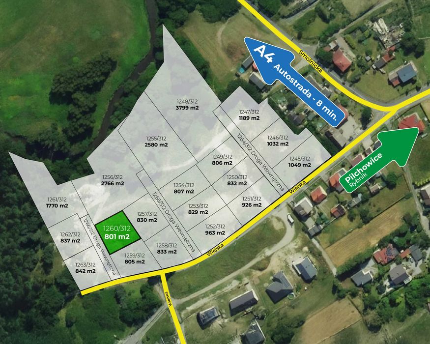 Leboszowice działka pod lasem, nad rzeką