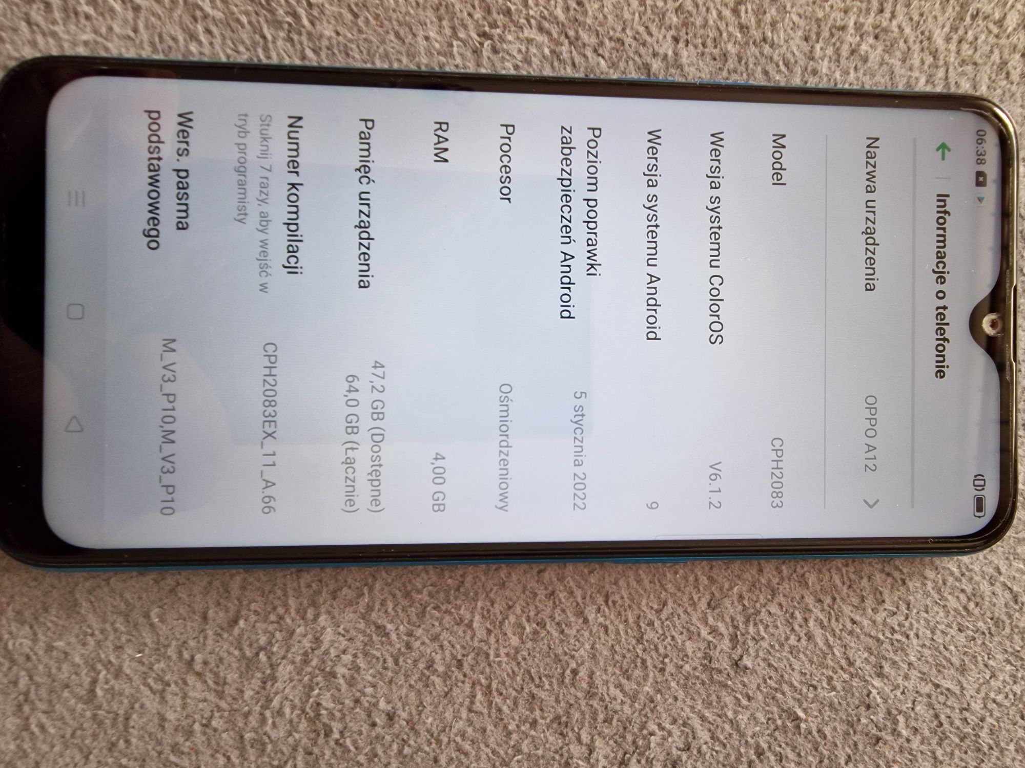 Oppo a12 4GB/64GB