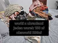Worki z ciuchami z ubraniami