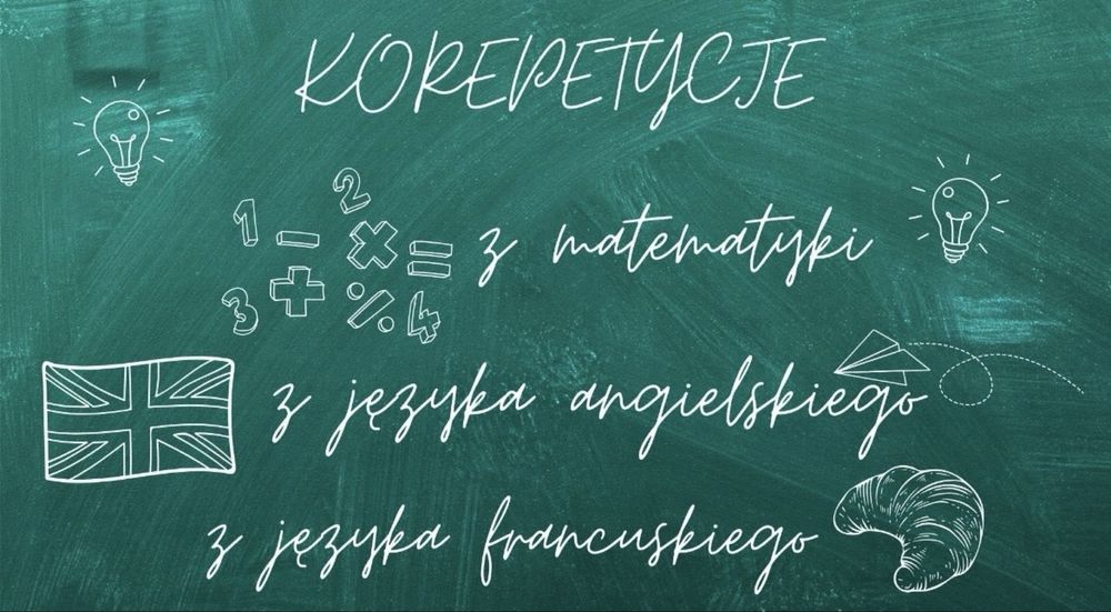 Korepetycje oraz przygotowanie do egzaminu ósmoklasisty.