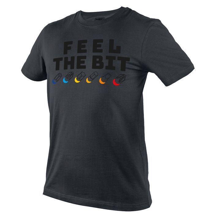 T-Shirt Z Nadrukiem, Feel The Bit, Rozmiar L