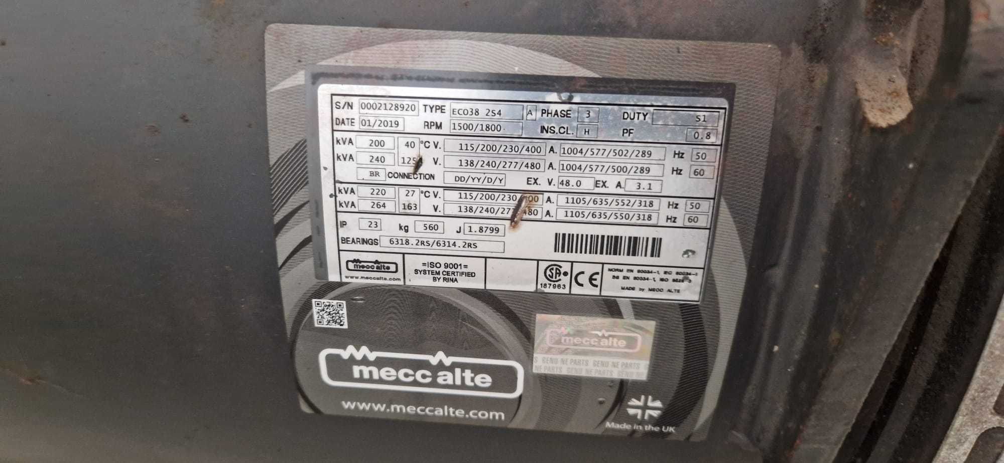 Gerador Meccalte 200KVA