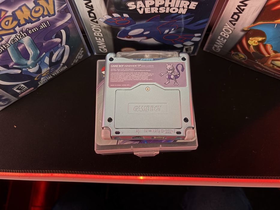 Gameboy Advance SP Mewtwo Edition