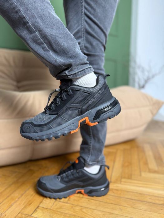 Осінні кросівки Salomon ACS Black Grey Orange Gore-Tex (41-45)