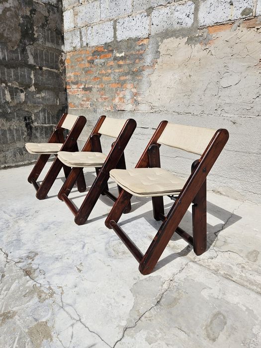 Zestaw składane krzesła ikea KON TIKI mid century modern