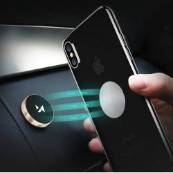 Uchwyt samochodowy na telefon na deskę rozdzielczą magnetyczny czarny