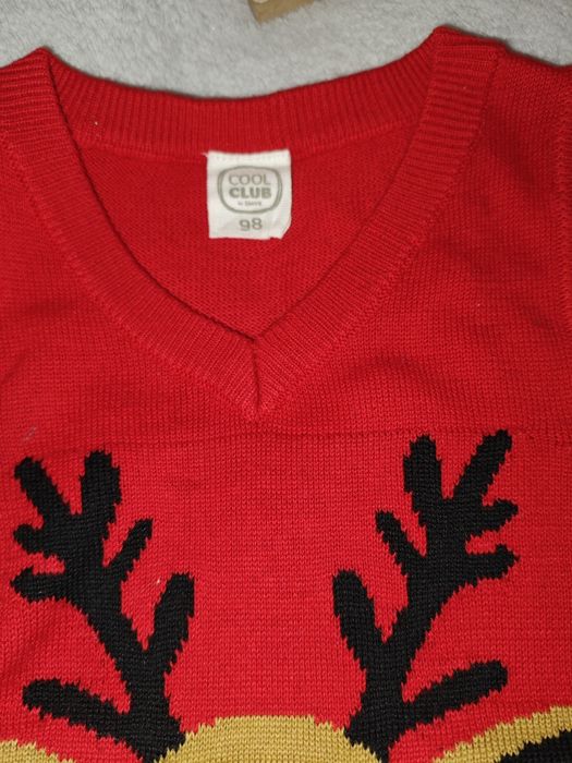NOWA Koszula świąteczna i sweterek renifer Cool Club Smyk rozm. 98/104