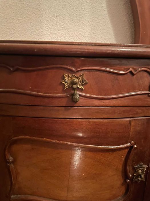 Conjunto de 2 Mesas de Cabeceira Vintage de Madeira Maciça