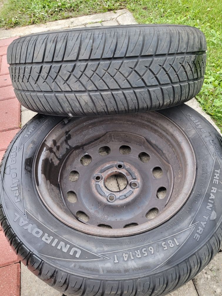 185/65 R14T opona z felgą Uniroyal