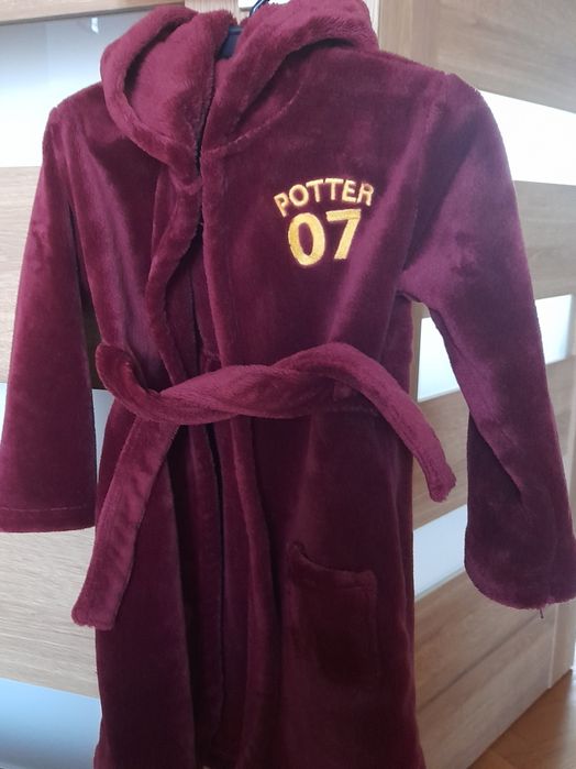 Szlafrok Harry Potter bordo chłopiec dziewczynka