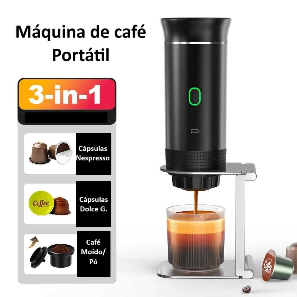 Máquina de café portátil com aquecedor Nespresso e Dolce Gusto | NOVAS
