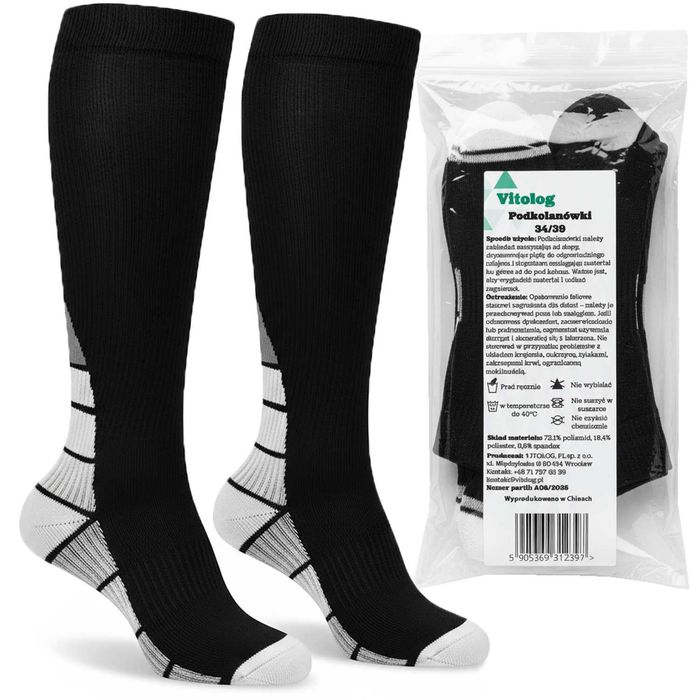 Kompresyjne Podkolanówki Uciskowe Przeciwżylakowe na Żylaki Długie