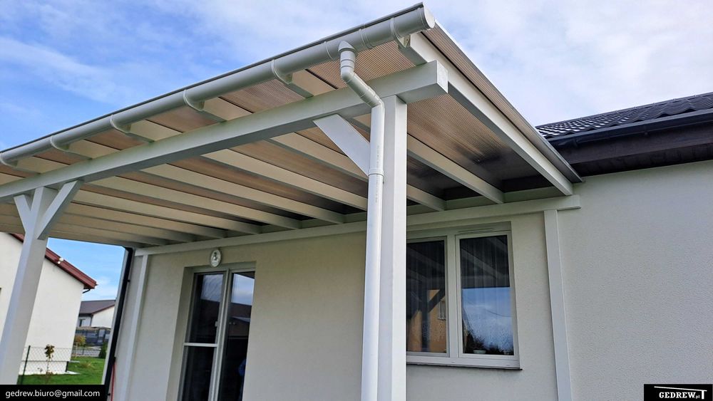 zadaszenia tarasu zadaszenie pergola patio wiata poliwęglan 6,3x4m
