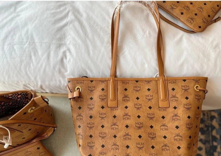 Torebka mcm shopper liz camel