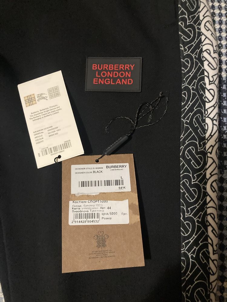 Спортивные оригинальные штаны BURBERRY BLACK