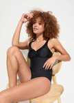 B.P.C tankini czarne z falbankami i figami r.38