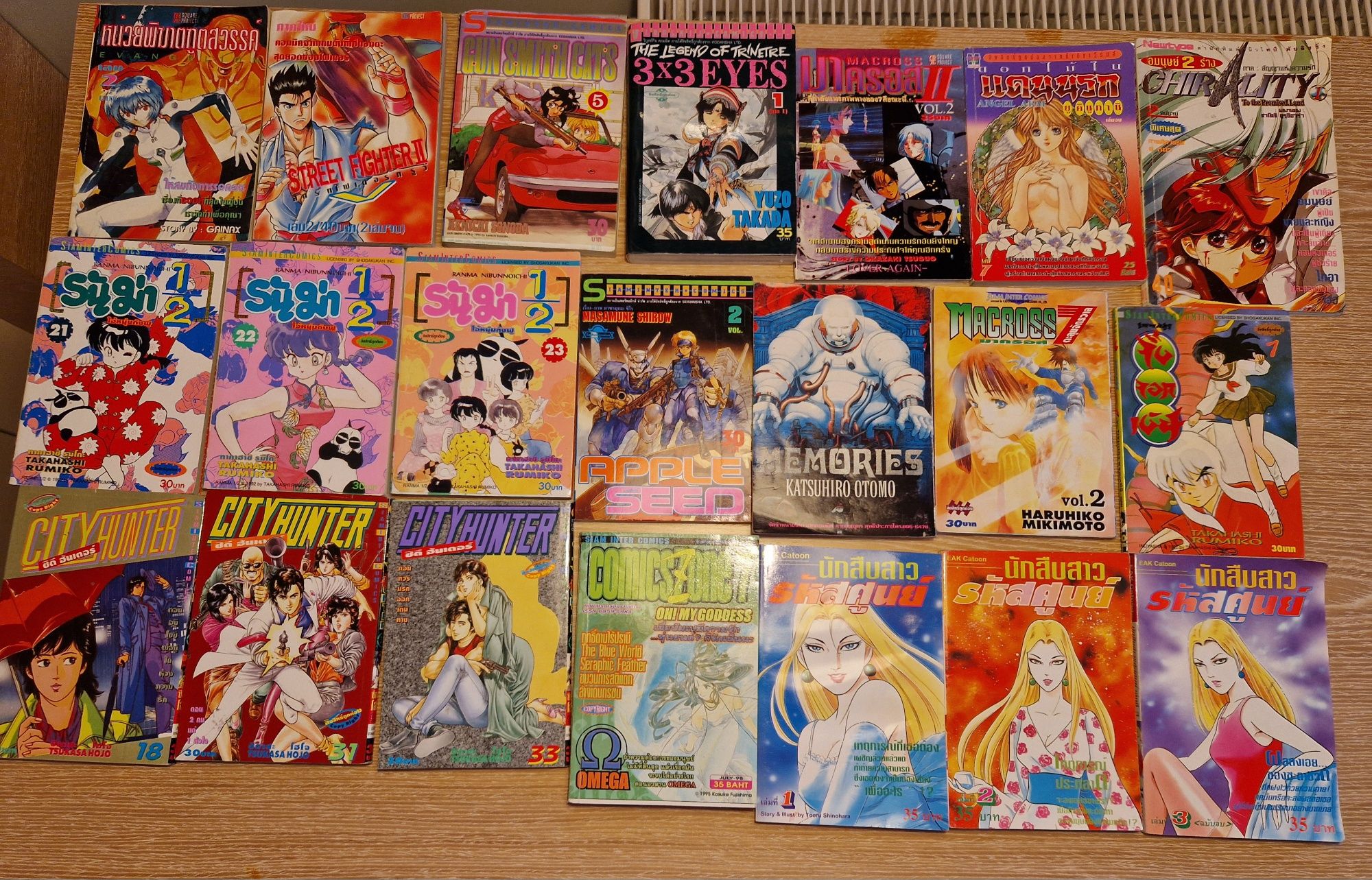 Manga Ranma City Hunter Kenshin Oh my Goddess Macross Evangelion itd