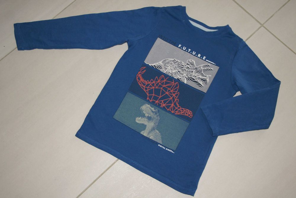 5.10.15. niebieska bluzeczka 
z „dinozaurową” aplikacją