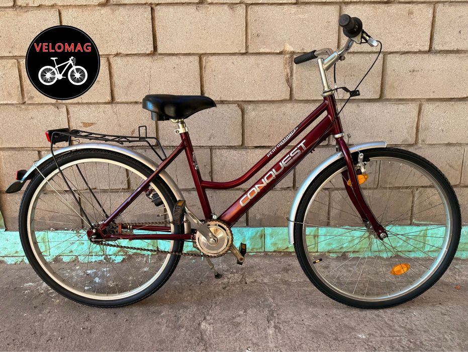 Велосипед Conquest Колёса 26 Открытая Рама из Европы Планетарка 3 скор