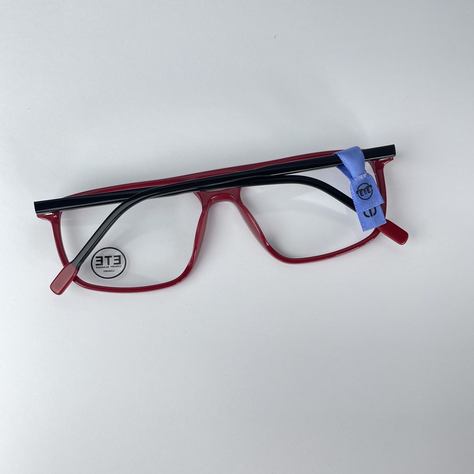 Czerwone okulary ETE z acetatu | Oprawki unisex do korekcji