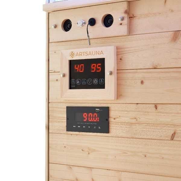 Sauna na podczerwien infrared infrarot kabina LED szklana dotyk LCD