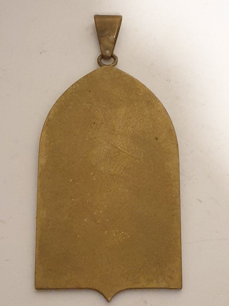 antigo pendente religioso "Mater Amabilis" - gravura de B. Wicker