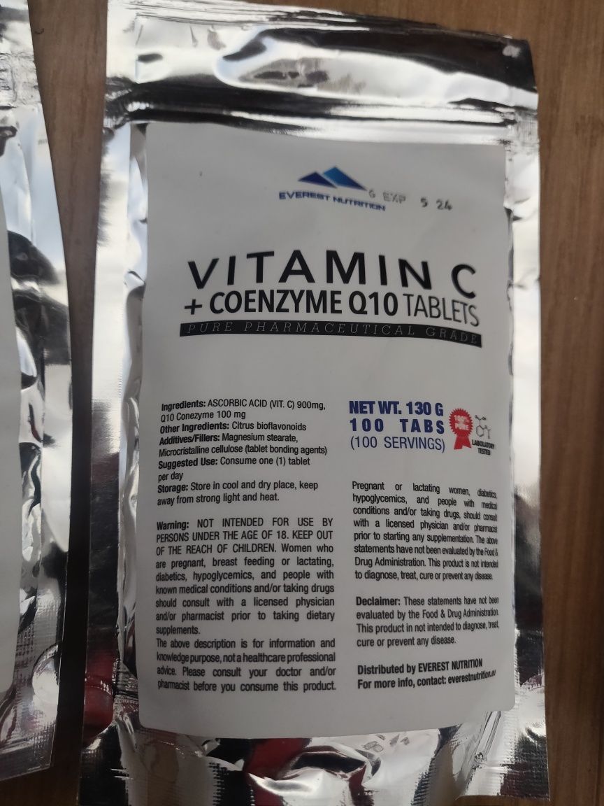 Vitamina C + Coenzima Q10 suplemento alimentar
