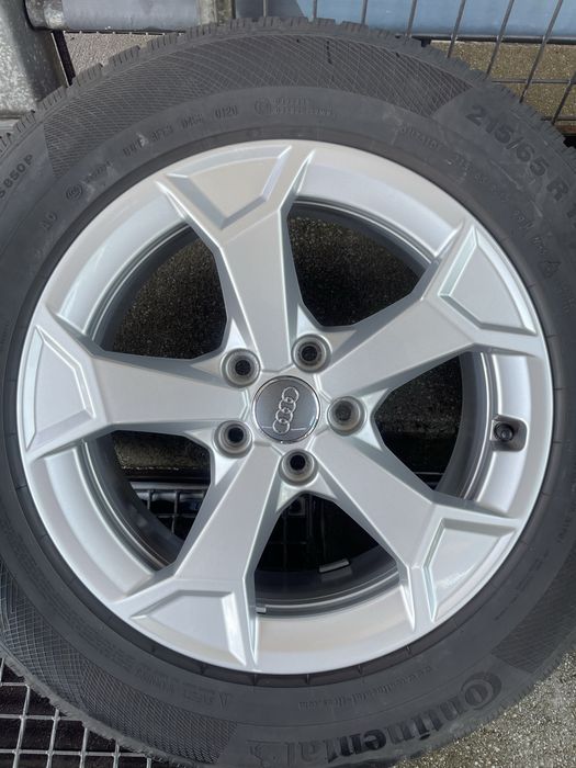 Oryginalne Felgi Audi 17” 6.5Jx17H2 ET38 + Zimowe Opony Continental