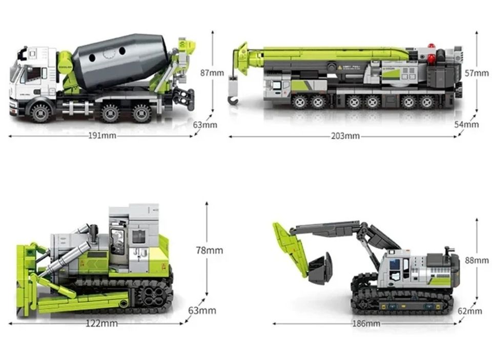 Конструктор строительная техника  966 шт блоков Лего Совместим с LEGO