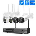 Kit 4 câmaras rotativas e fixas * WIFI * 3MP * Áudio * Visão Noturna