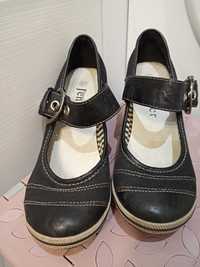 buty czółenka na obcasie 36 37 z paskiem retro vintage
