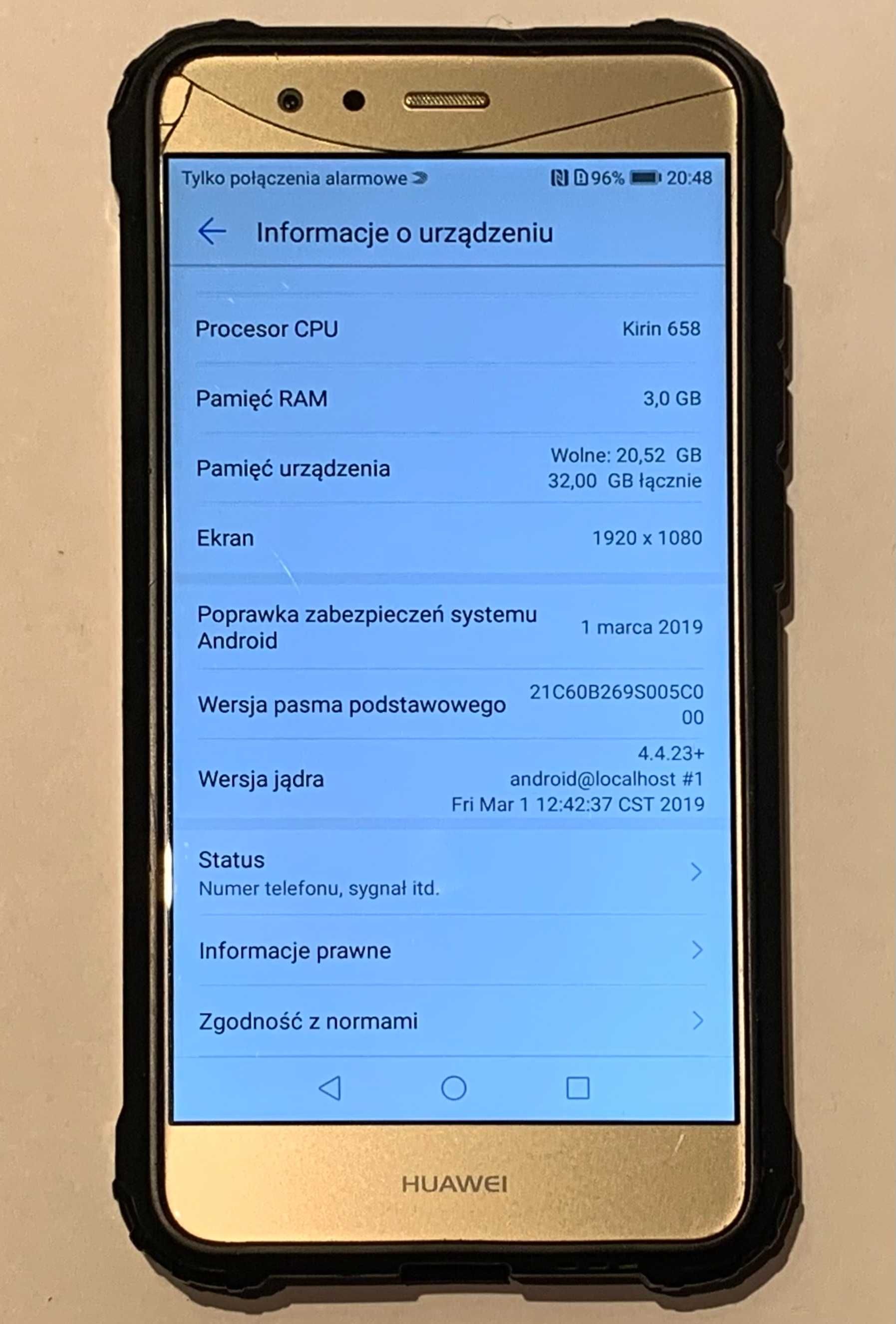Huawei P10 Lite 3 GB / 32 GB - Złoty