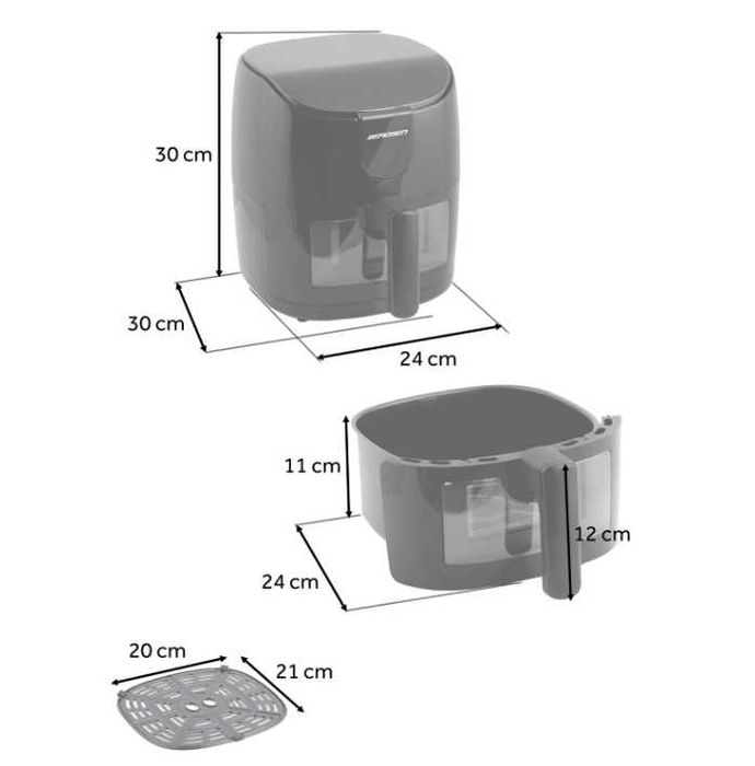 NOWA Frytkownica Beztłuszczowa Air Fryer Frytownica 4l Berdsen 1500w