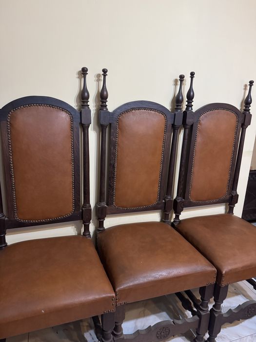 Comjunto de 6 Cadeiras em pau preto