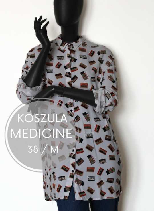 MEDICINE koszula tunika kasety magnetofon M 38 oversize retro