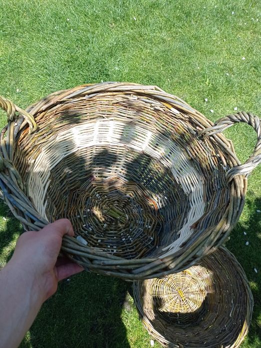 Кошики плетені з цільної лози для фруктів овочів квітів опт/роздріб