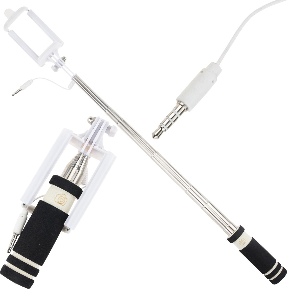 nn91 monopod selfie stick kijek z kablem monopod kij