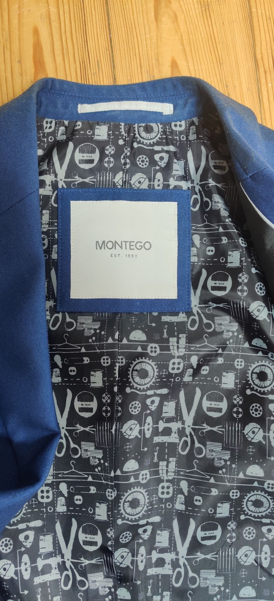 Montego garnitur męski 173 cm spodnie 40. Rozmiar M