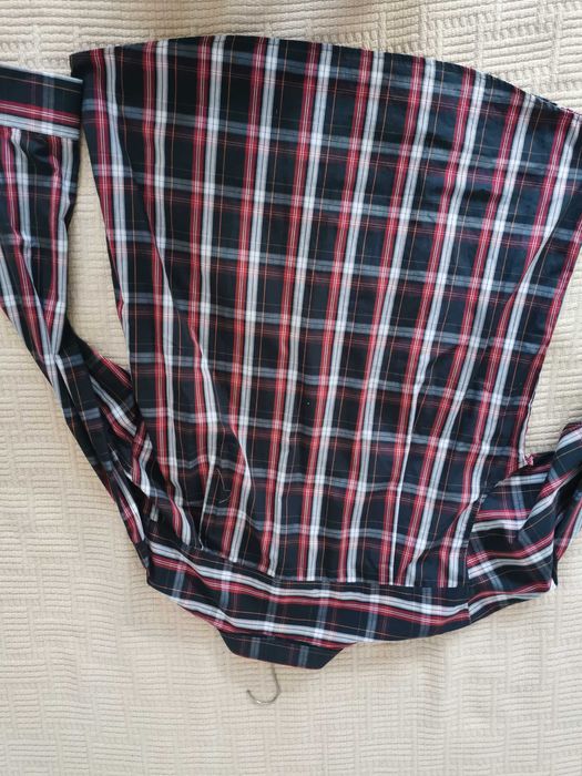 koszula Krata w kratę czerwień granat JACKS męska xxl