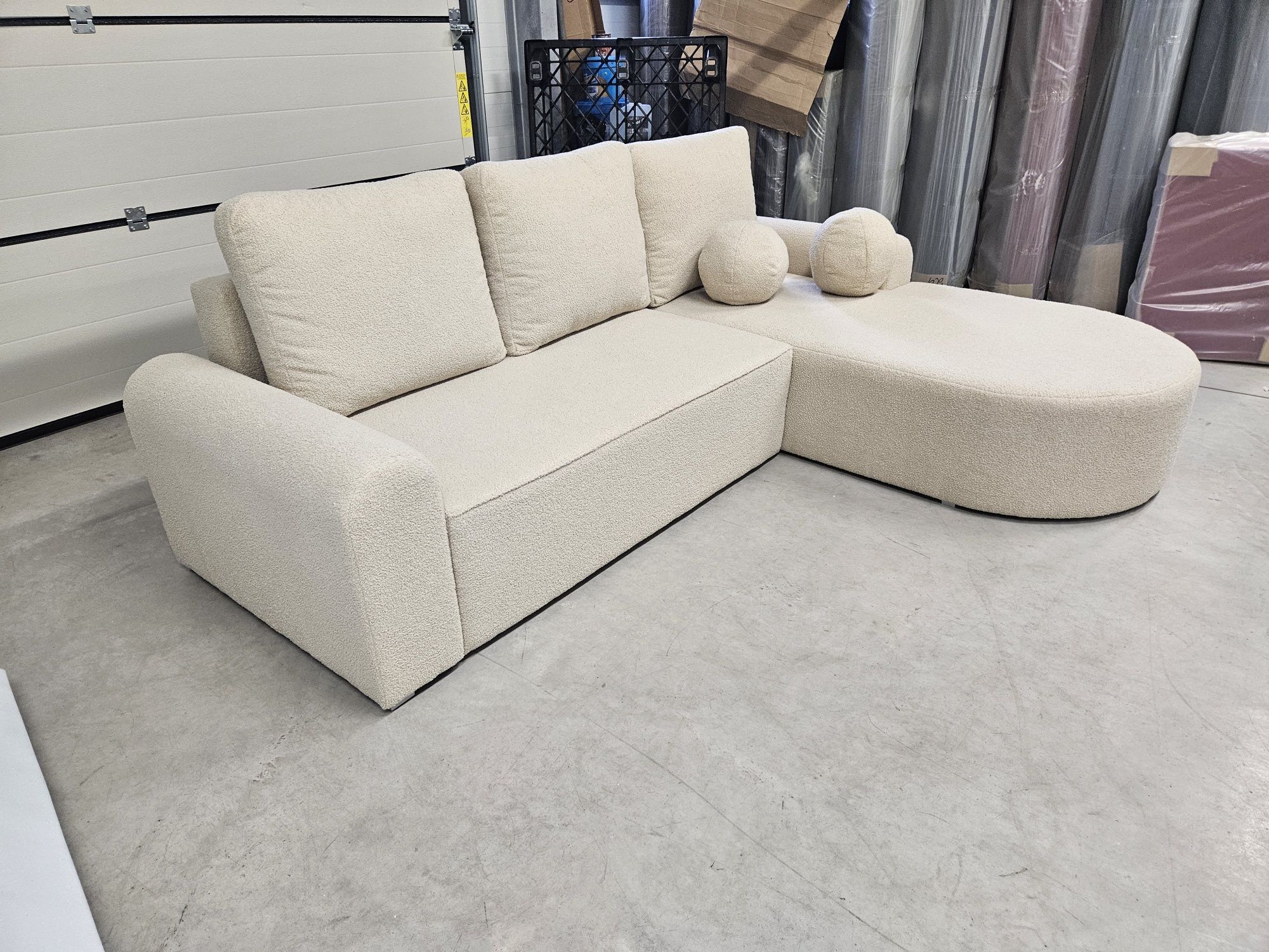 Narożnik z Funkcją spania Kanapa Sofa Sprężyny Bonnell