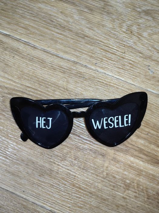 Okulary hej wesele do zdjęć