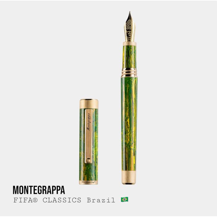 Пір’яна Ручка Montegrappa FIFA Brazil | Ліміт 100 шт | 14K золоте перо