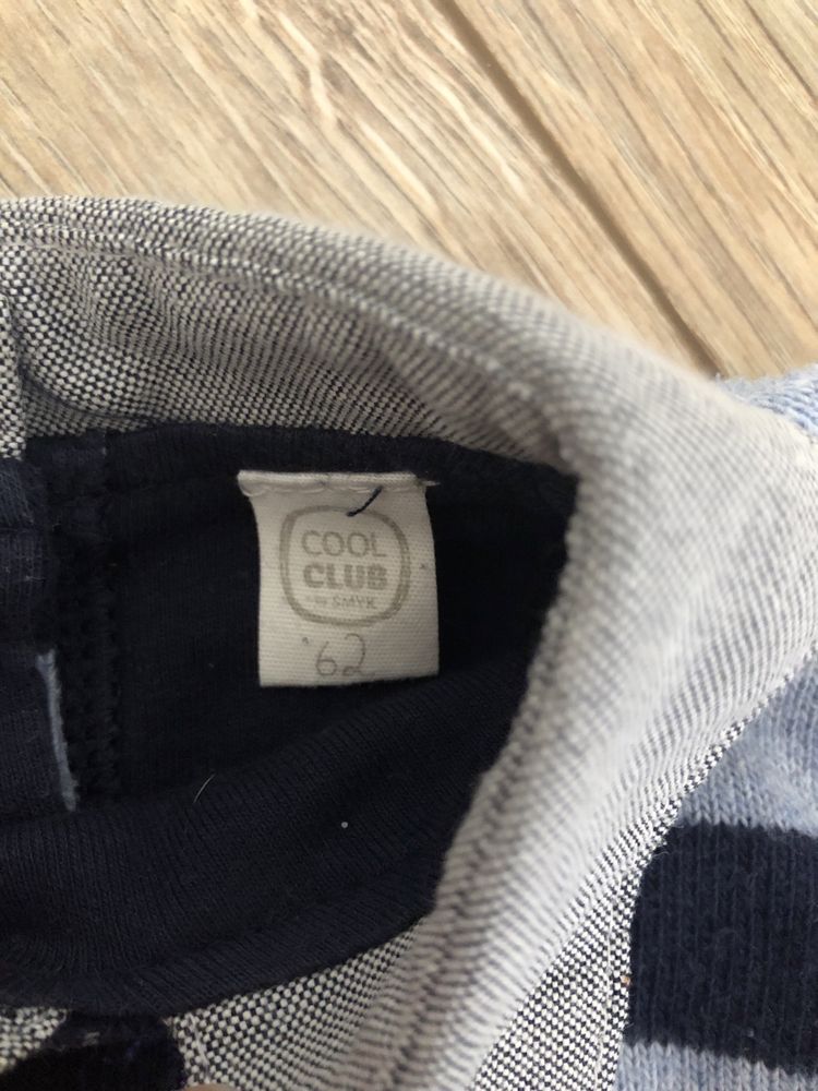 Elegancki pajac oraz ogrodniczki rozm. 62 dla chłopca